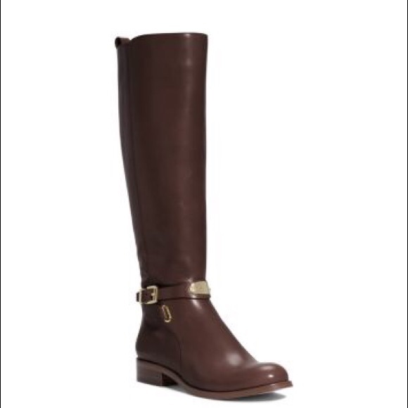 Michael Kors Brown Leather Boots - Picture 1 of 4